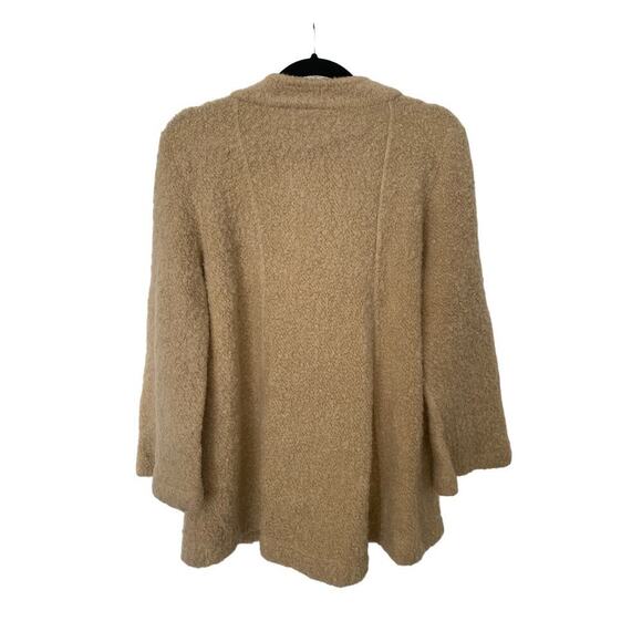 Wool Blend Tan Free People Military Sweater Coat - Size Medium-missing button - Picture 7 of 8